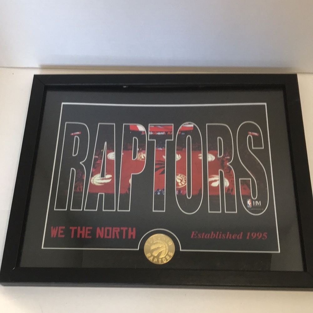 The Highland Mint Toronto Raptors Silhouette Photo with Solid Bronze Coin